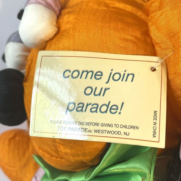 Vintage 1990’s Fall Puffalump Pumpkin Nylon Plush By Toy Parade - Picture 7 of 7